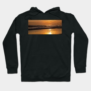 Sunrise and a Single Seagull - Panorama Hoodie